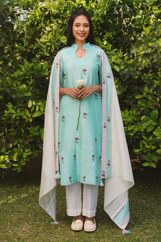 floral hush kurta set
