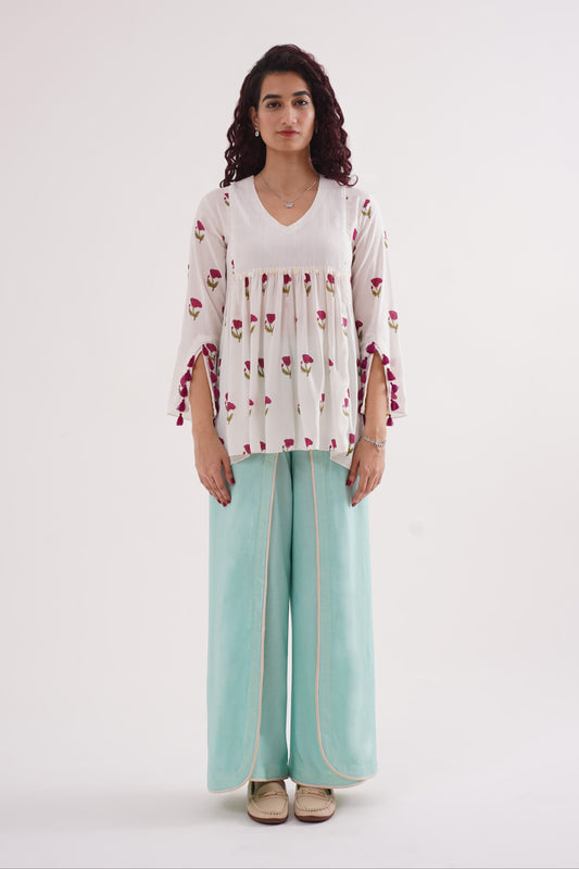 floral hush wrap pants co-ord