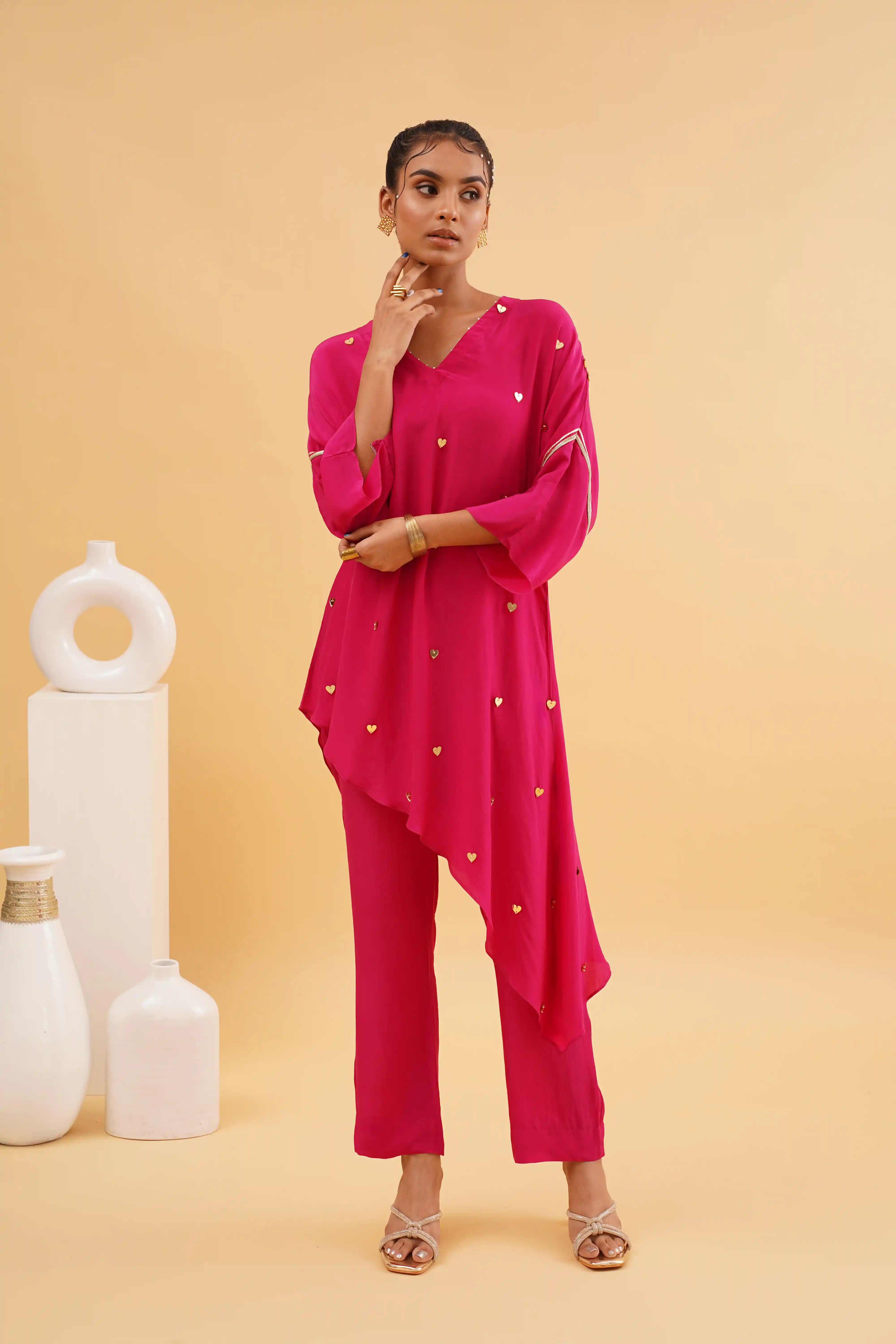 Mohabbat Kaftan - Fuchsia