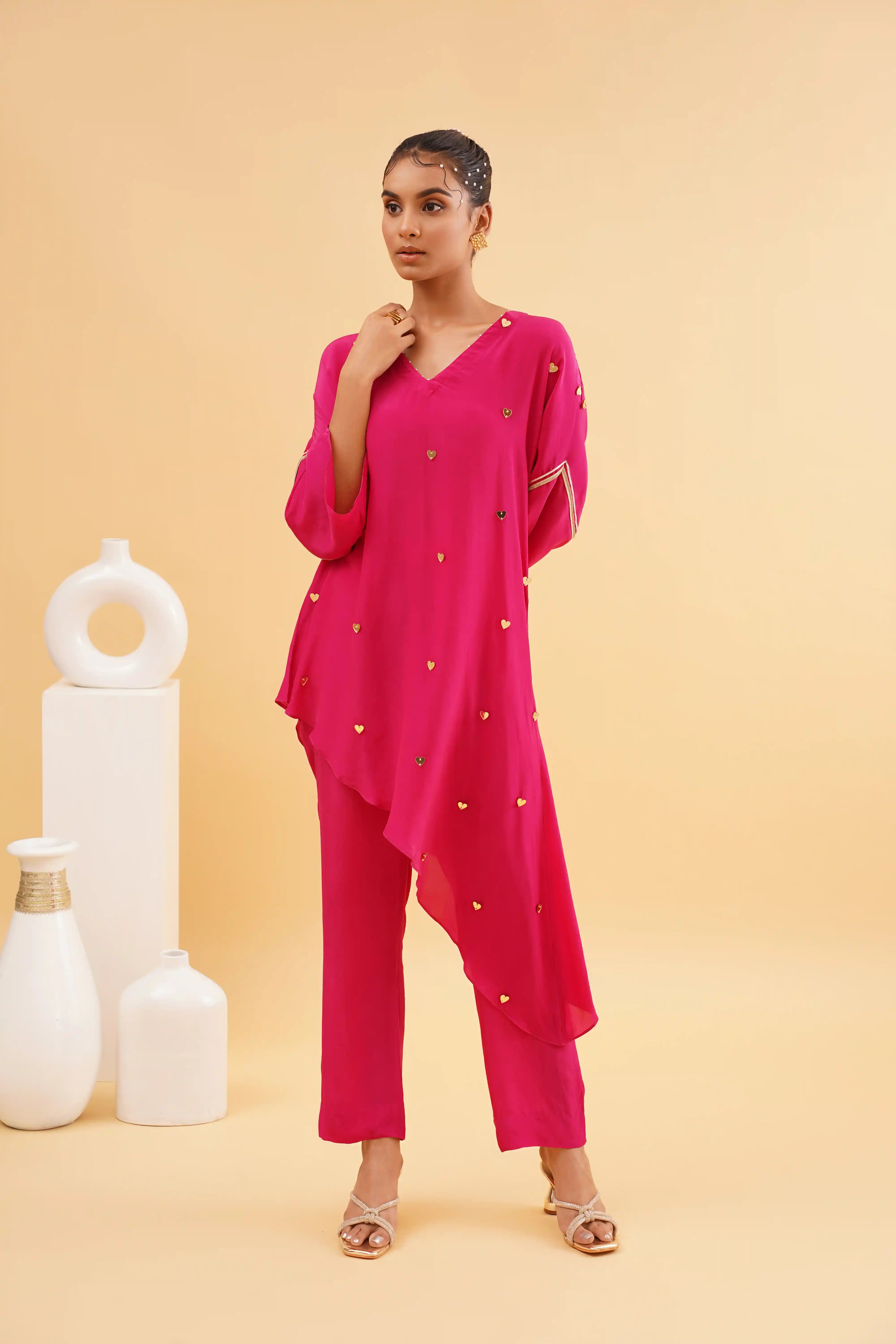 Mohabbat Kaftan - Fuchsia