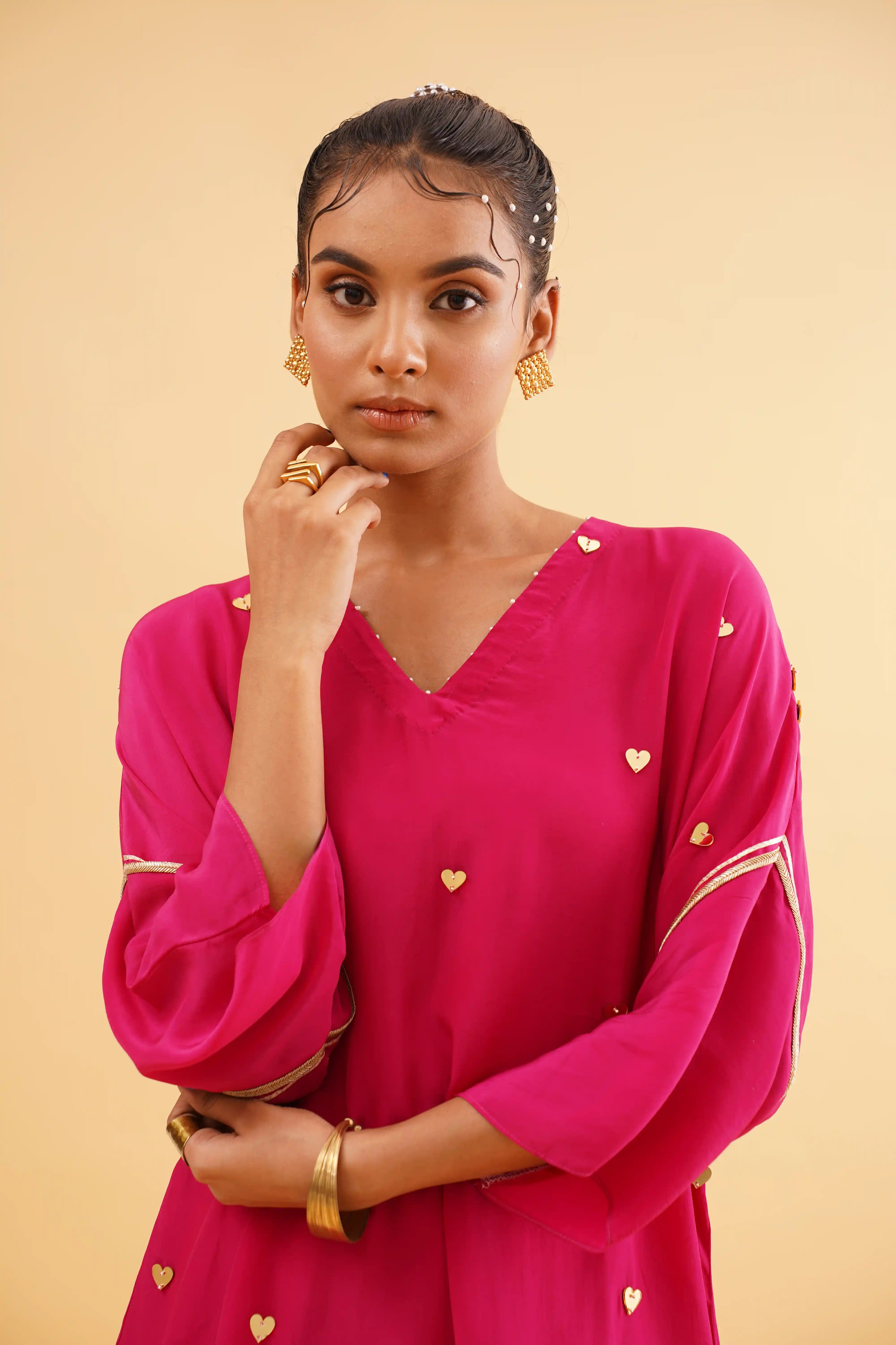 Mohabbat Kaftan - Fuchsia