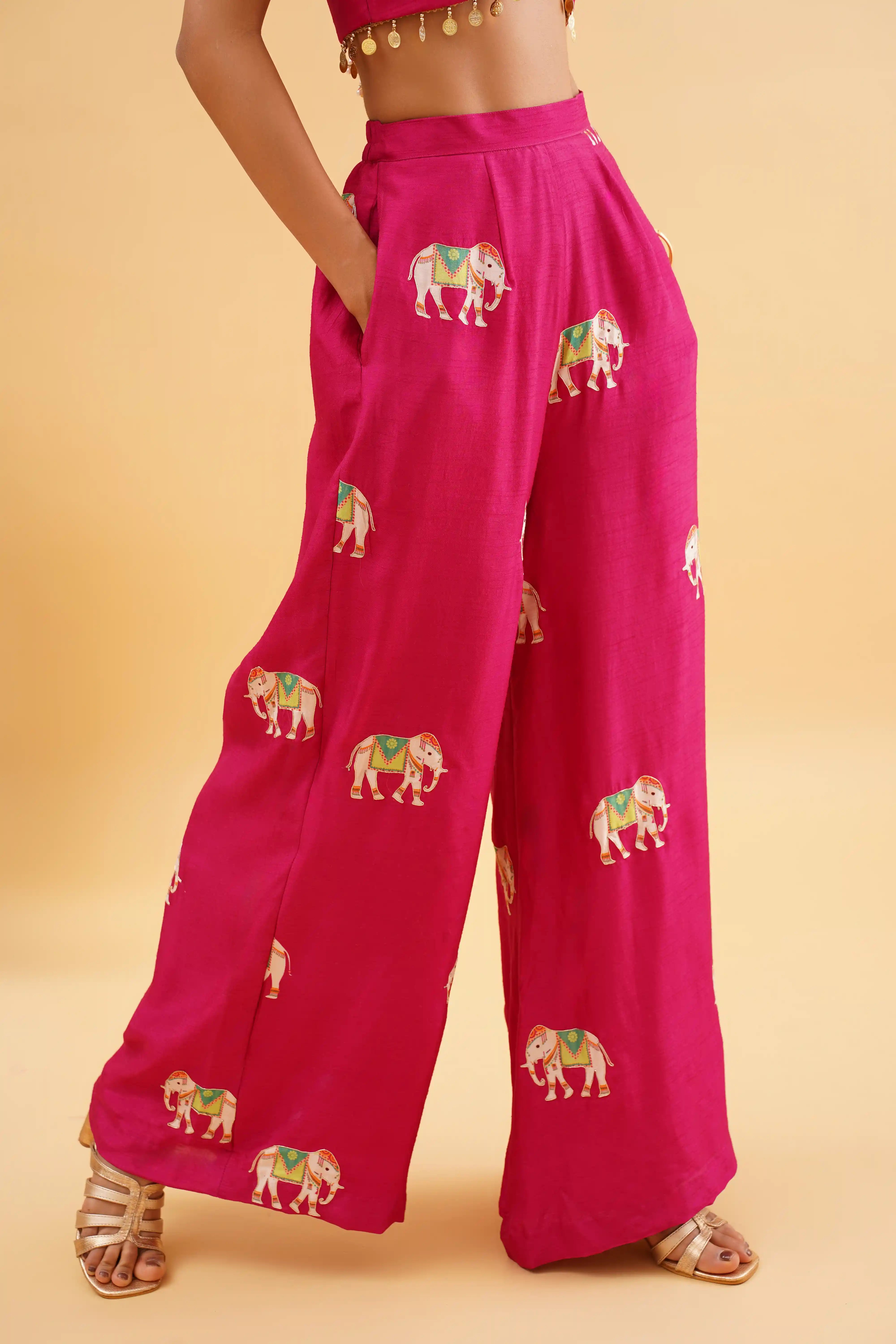 Nazrana co-ord set - Fuchsia