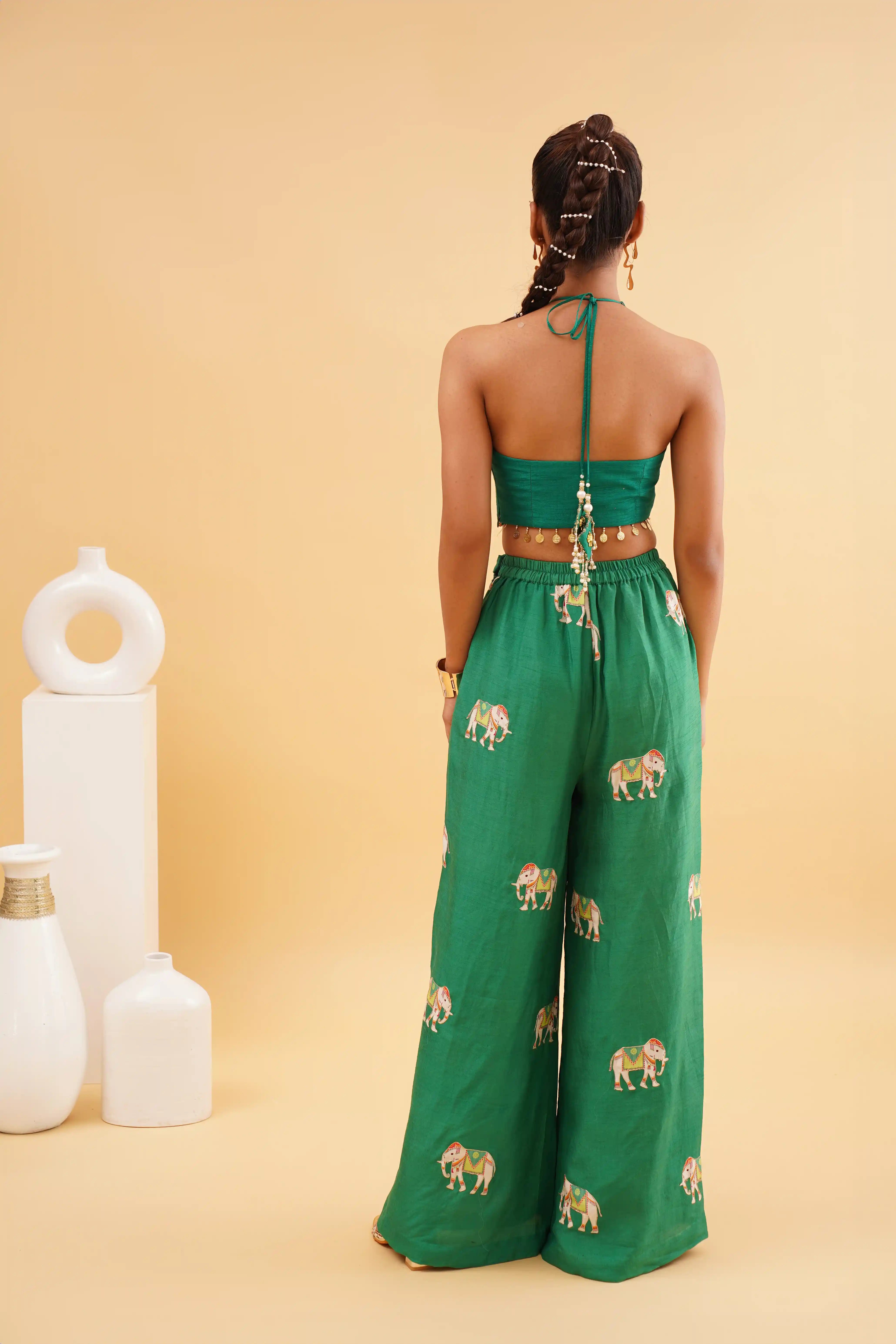 Nazrana co-ord set - Emerald Green