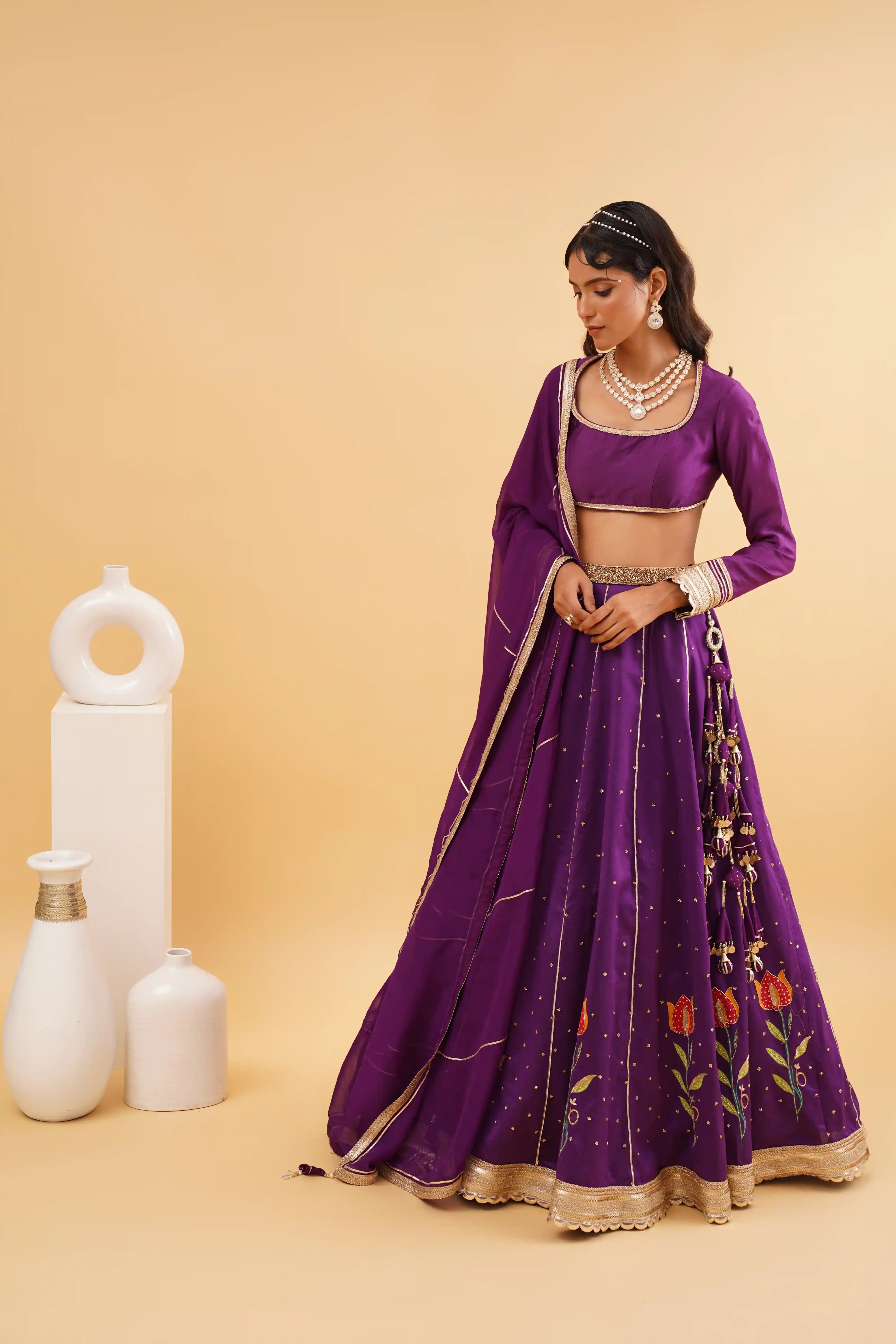 Barkat Lehenga - Purple