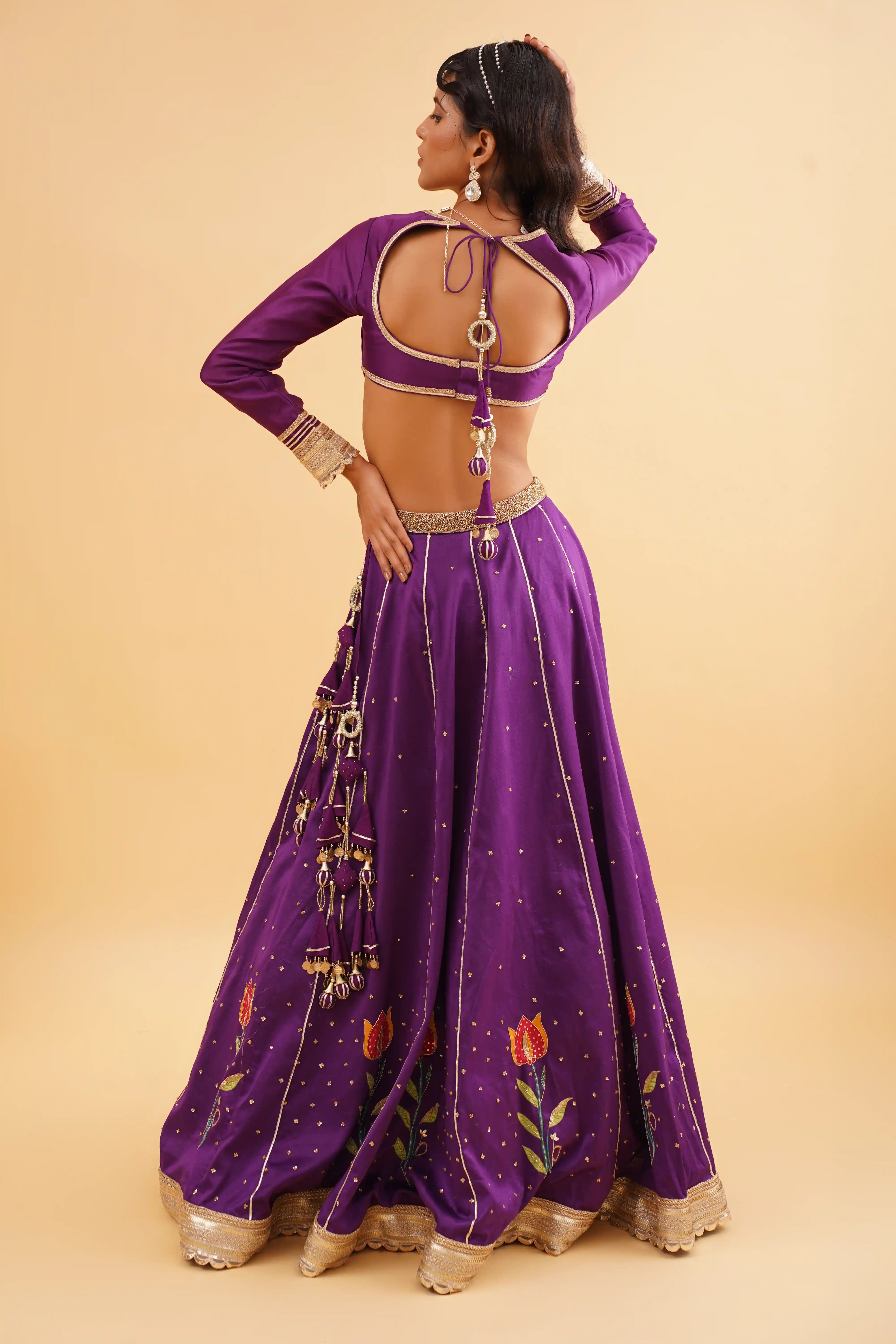 Barkat Lehenga - Purple