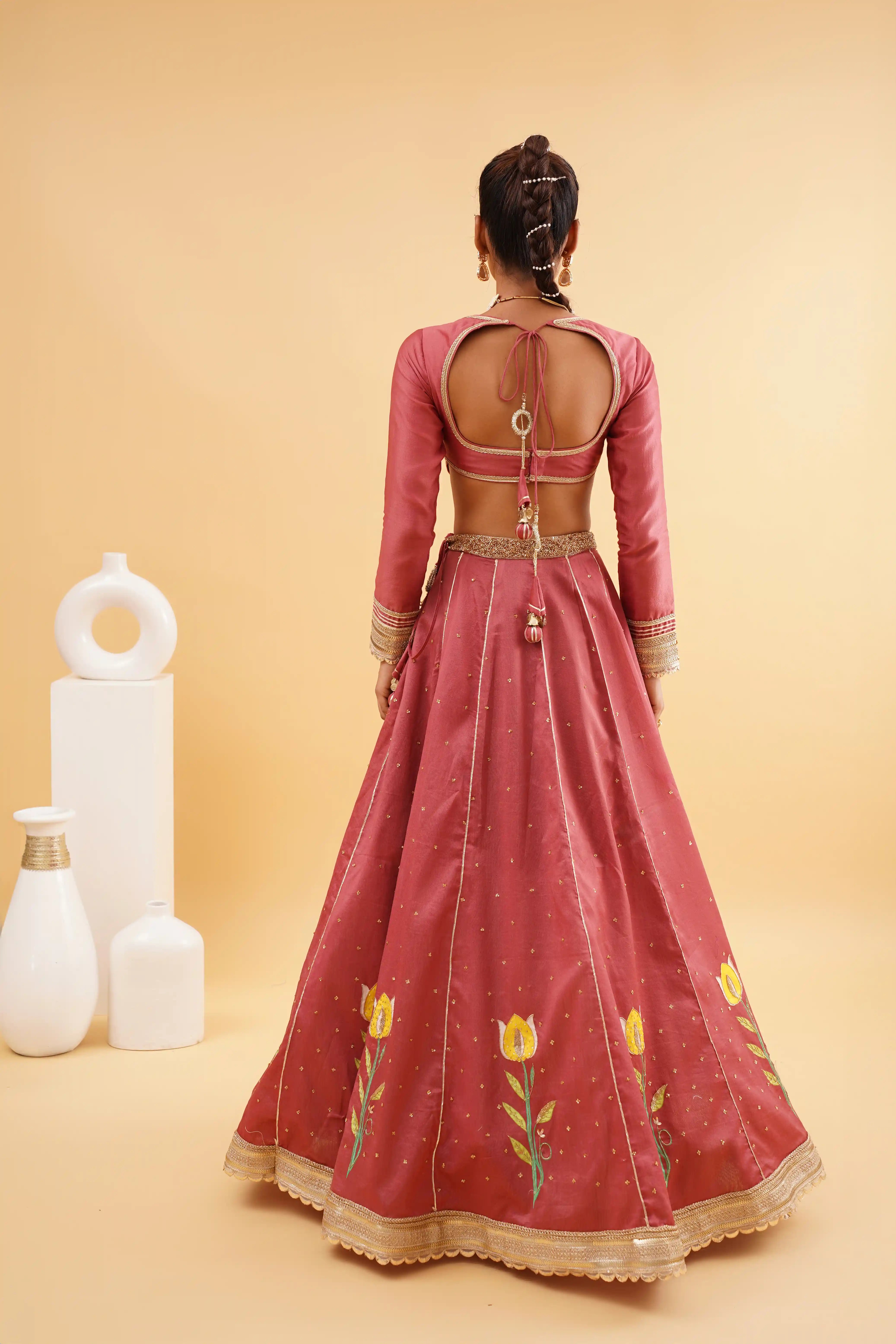 Barkat Lehenga - Rust