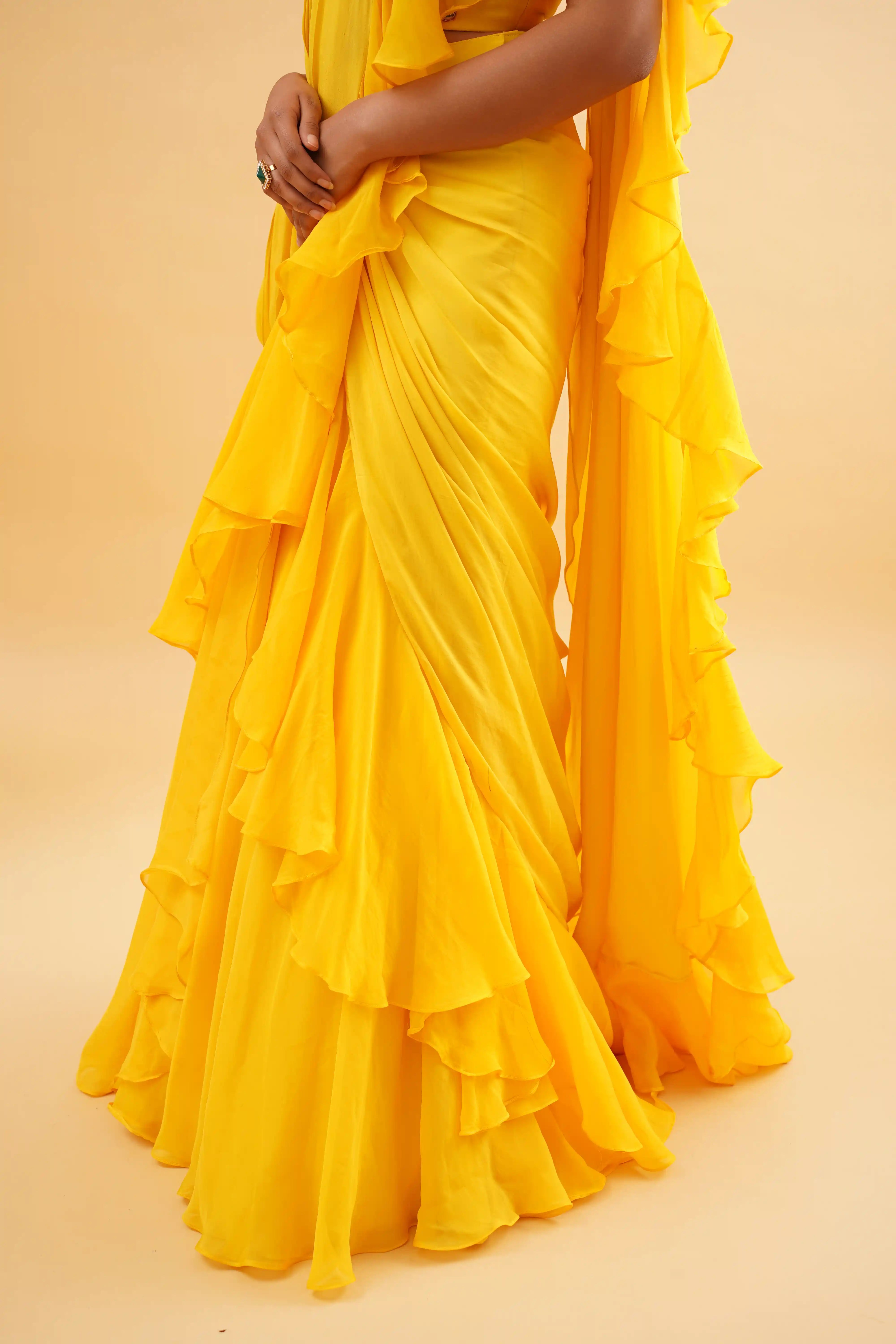 Anmol Saree - Yellow