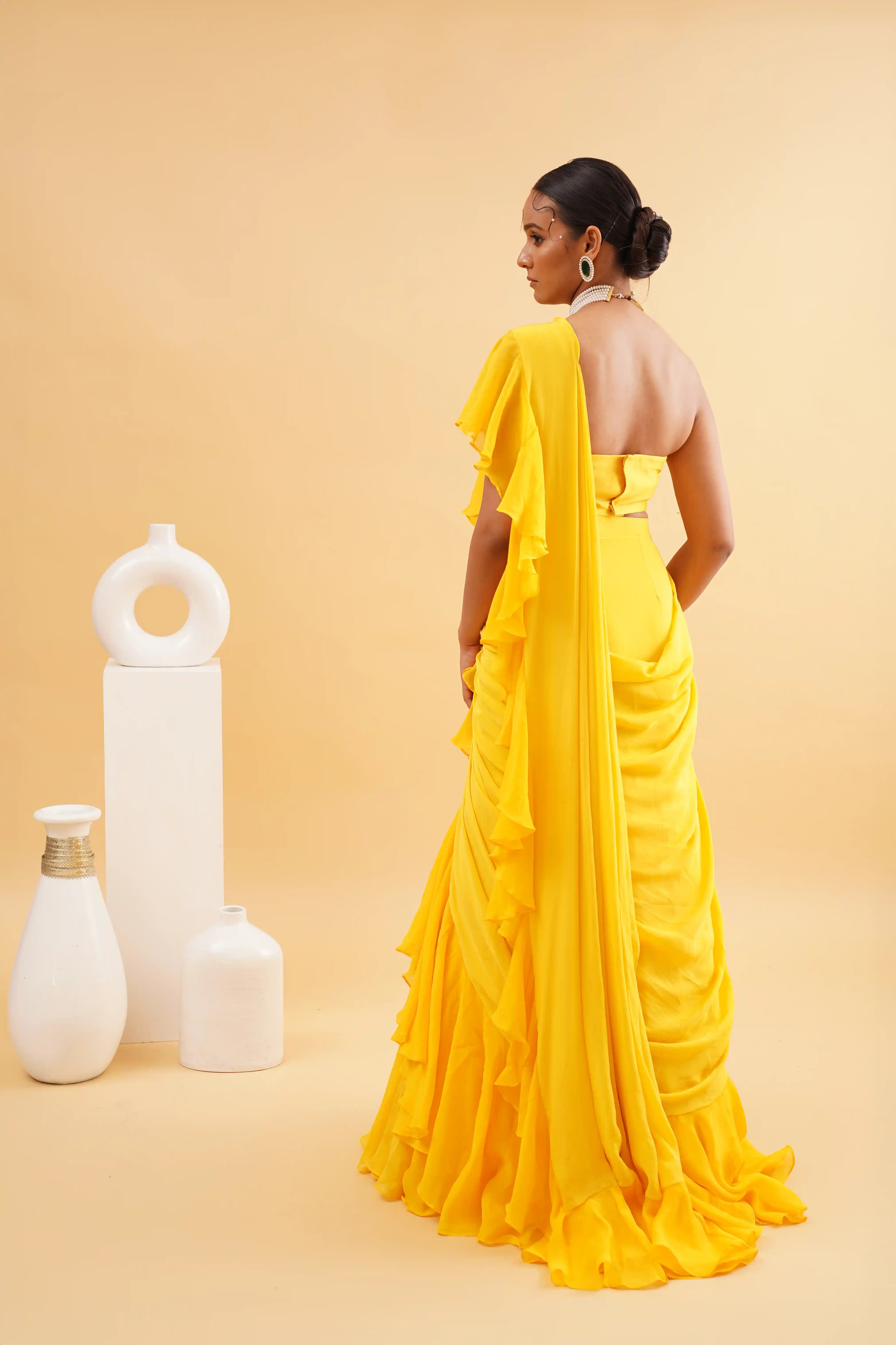 Anmol Saree - Yellow