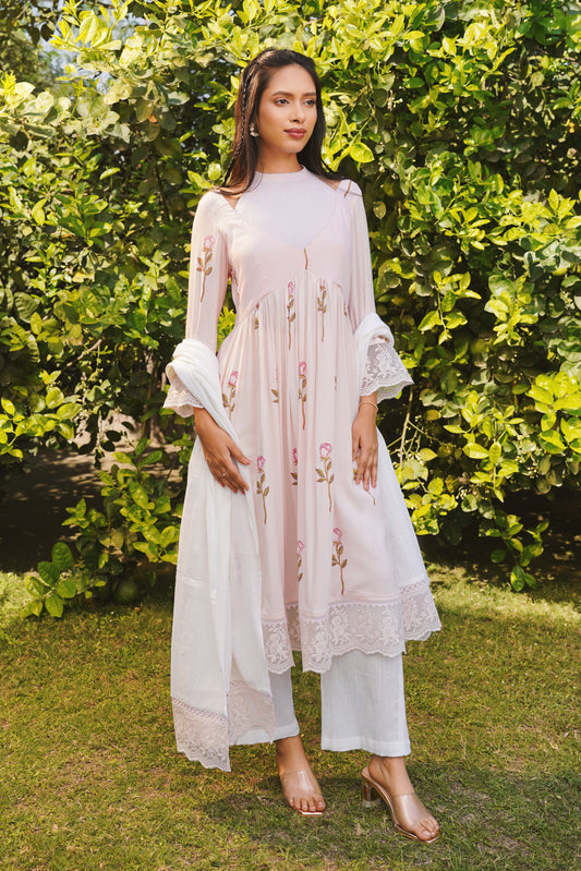 Blooming rose kurta set