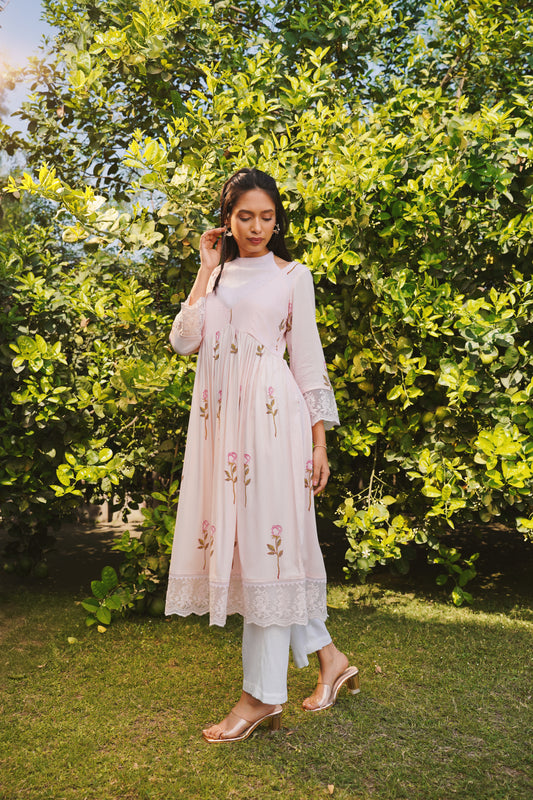 Blooming rose kurta set