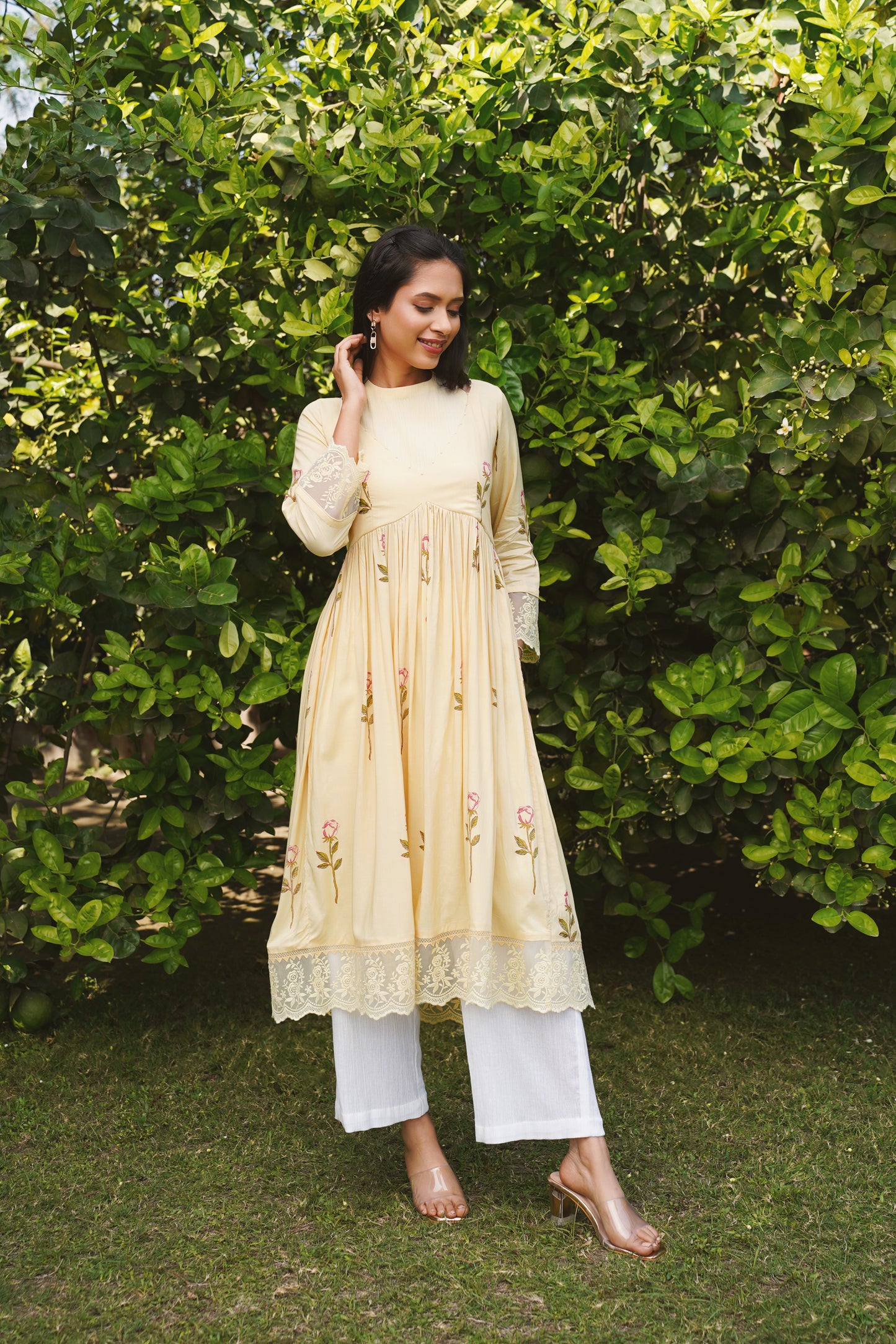 Blooming rose kurta set