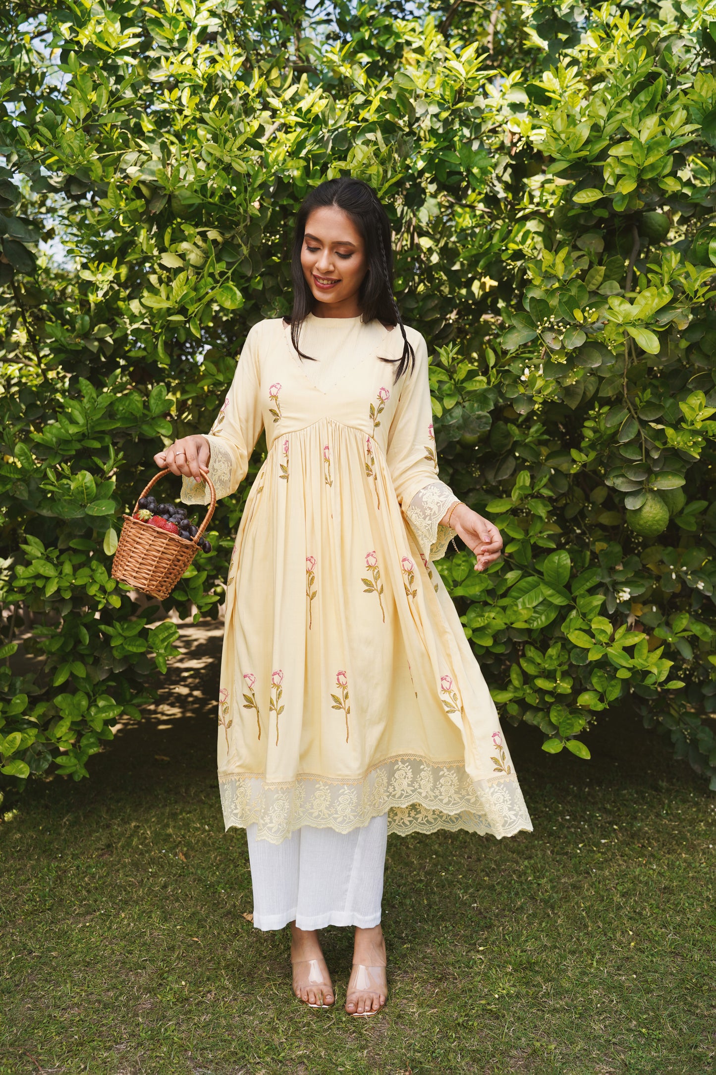 Blooming rose kurta set
