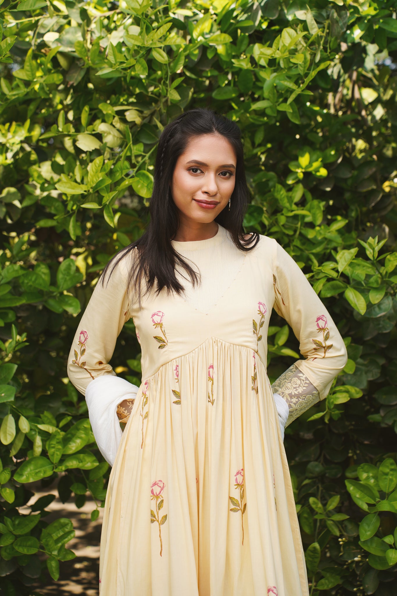 Blooming rose kurta set