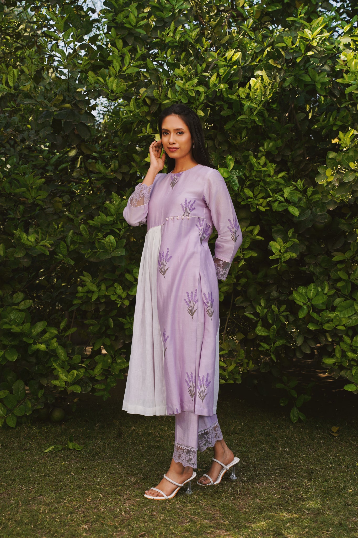 Lavender dream kurta set