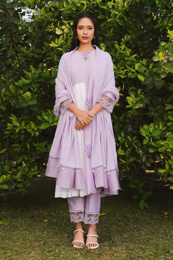 Lavender dream kurta set