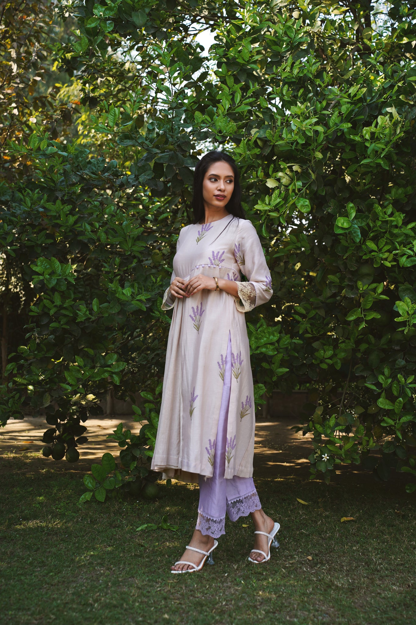 Lavender dream kurta set