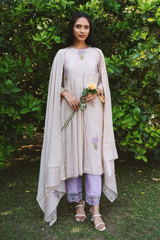 Lavender dream kurta set