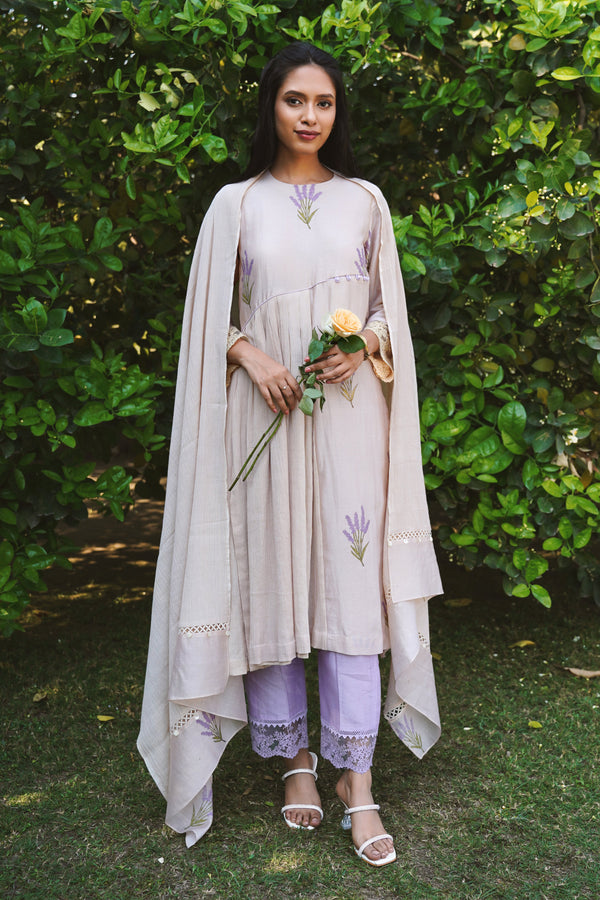 Lavender dream kurta set