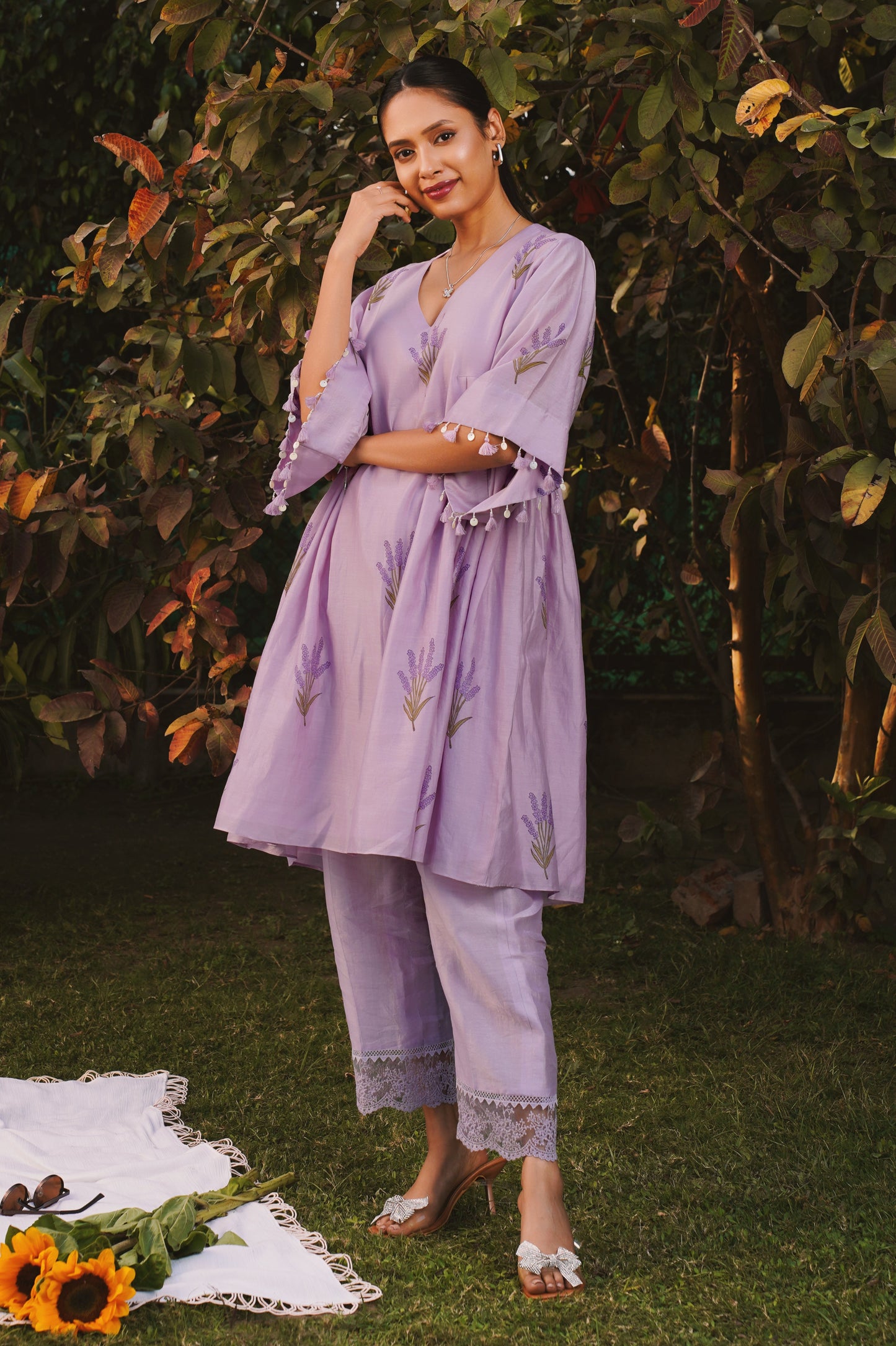 lavender bliss kurta co-ord