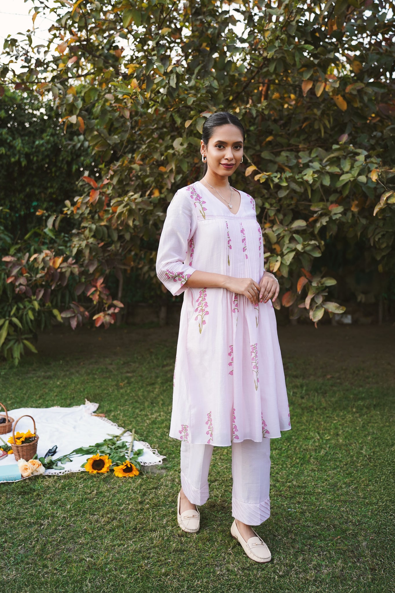 Cherry bloom kurta set