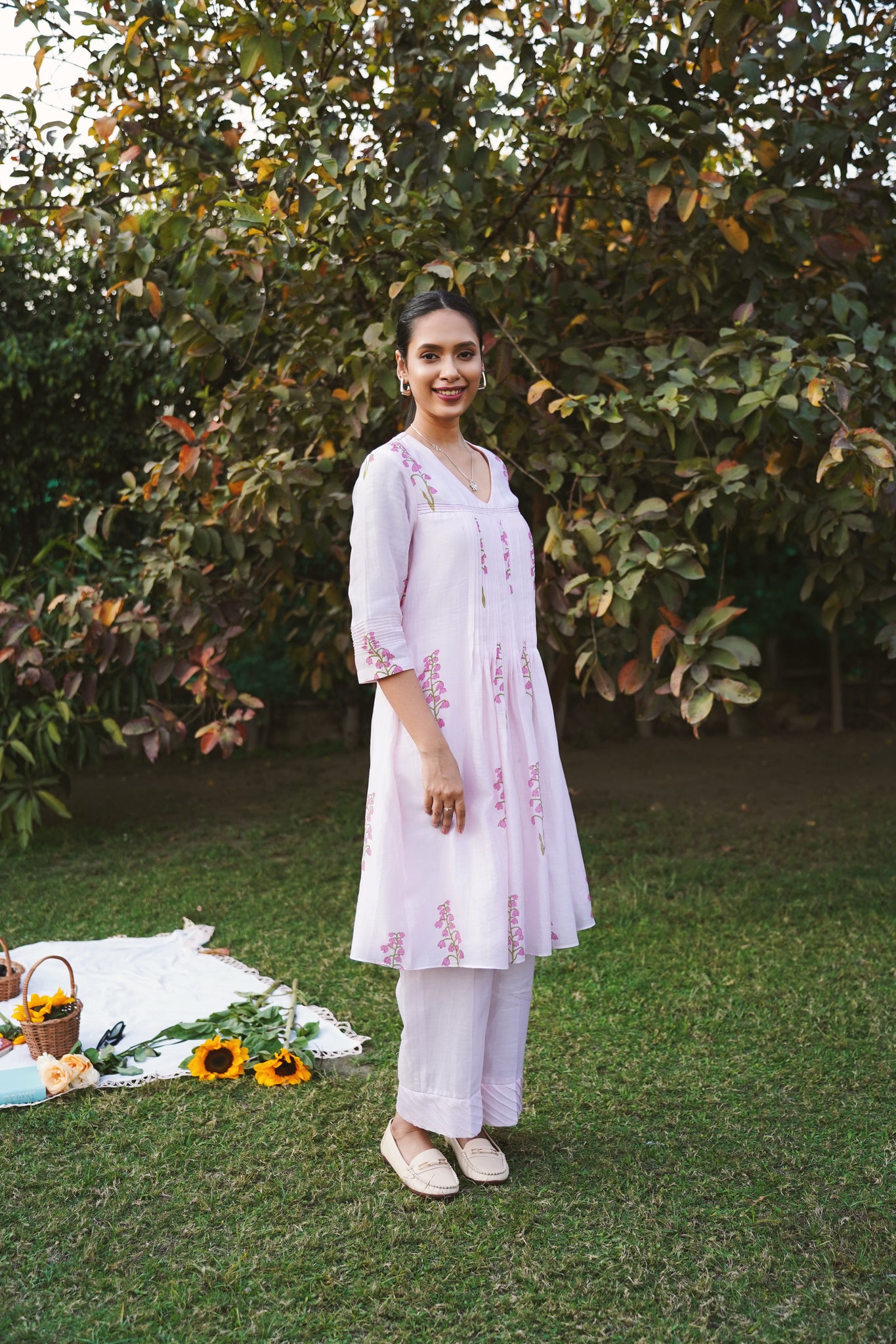 Cherry bloom kurta set
