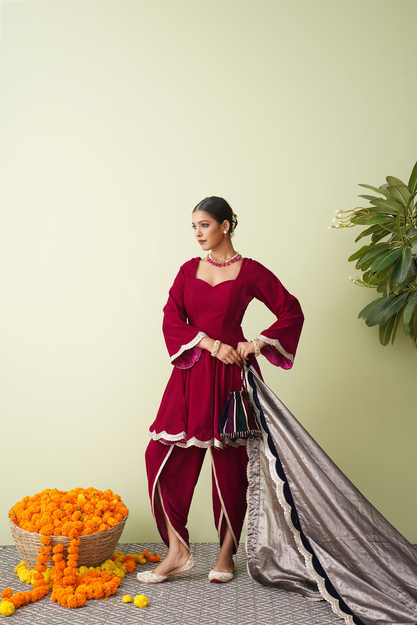 Jhoomar short anarkali
