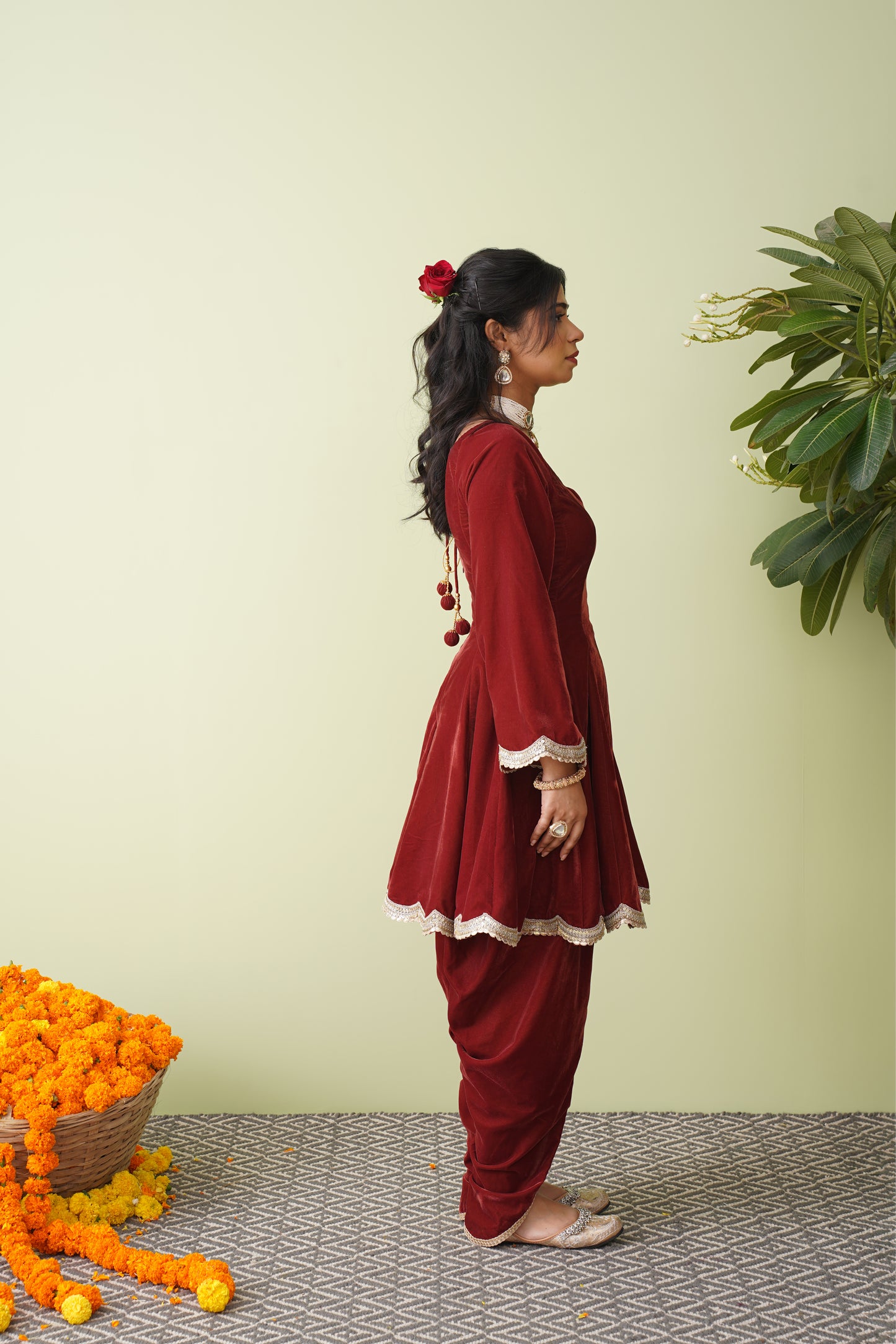Jhoomar short anarkali