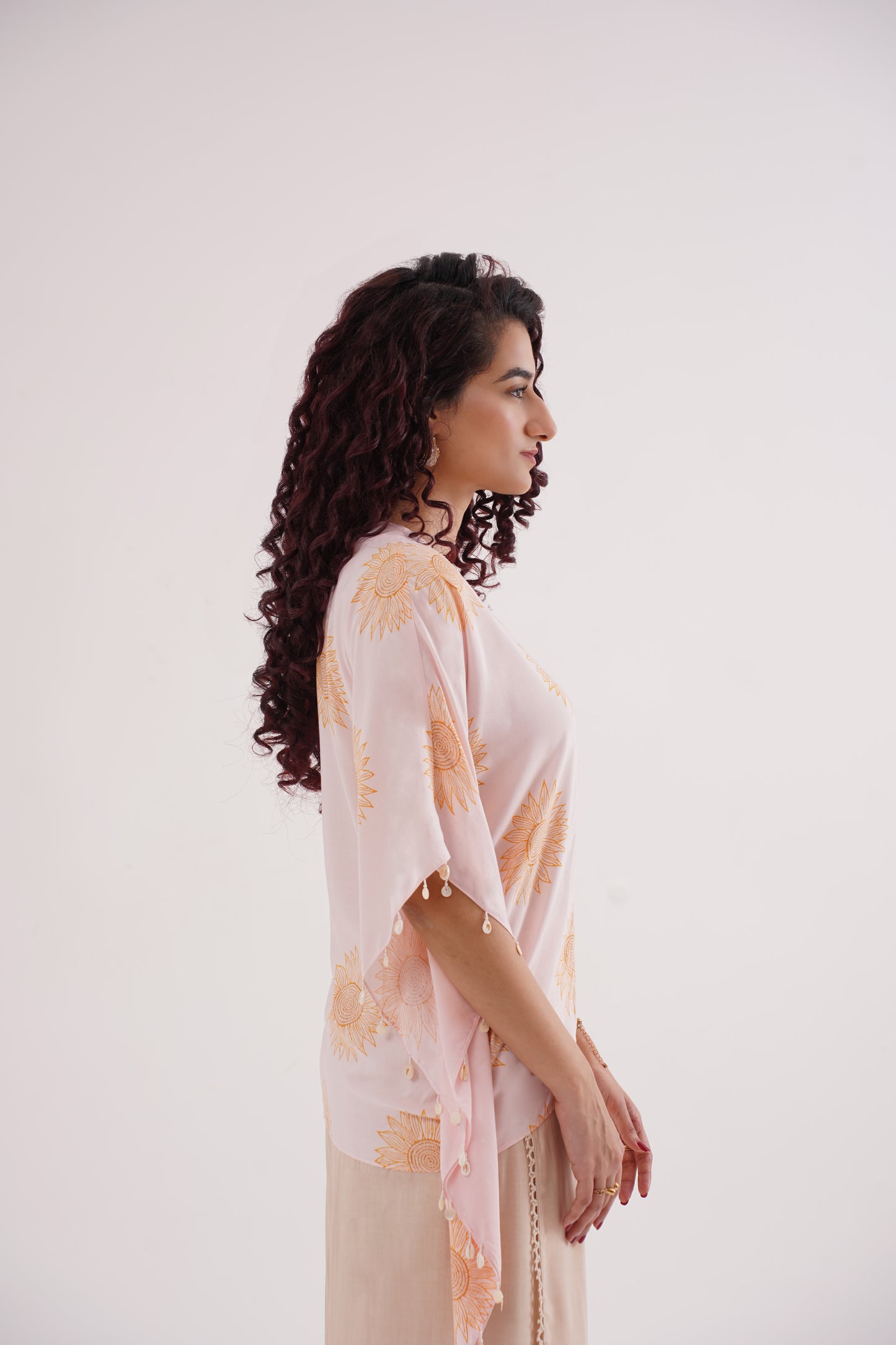Golden petals kaftan co-ord