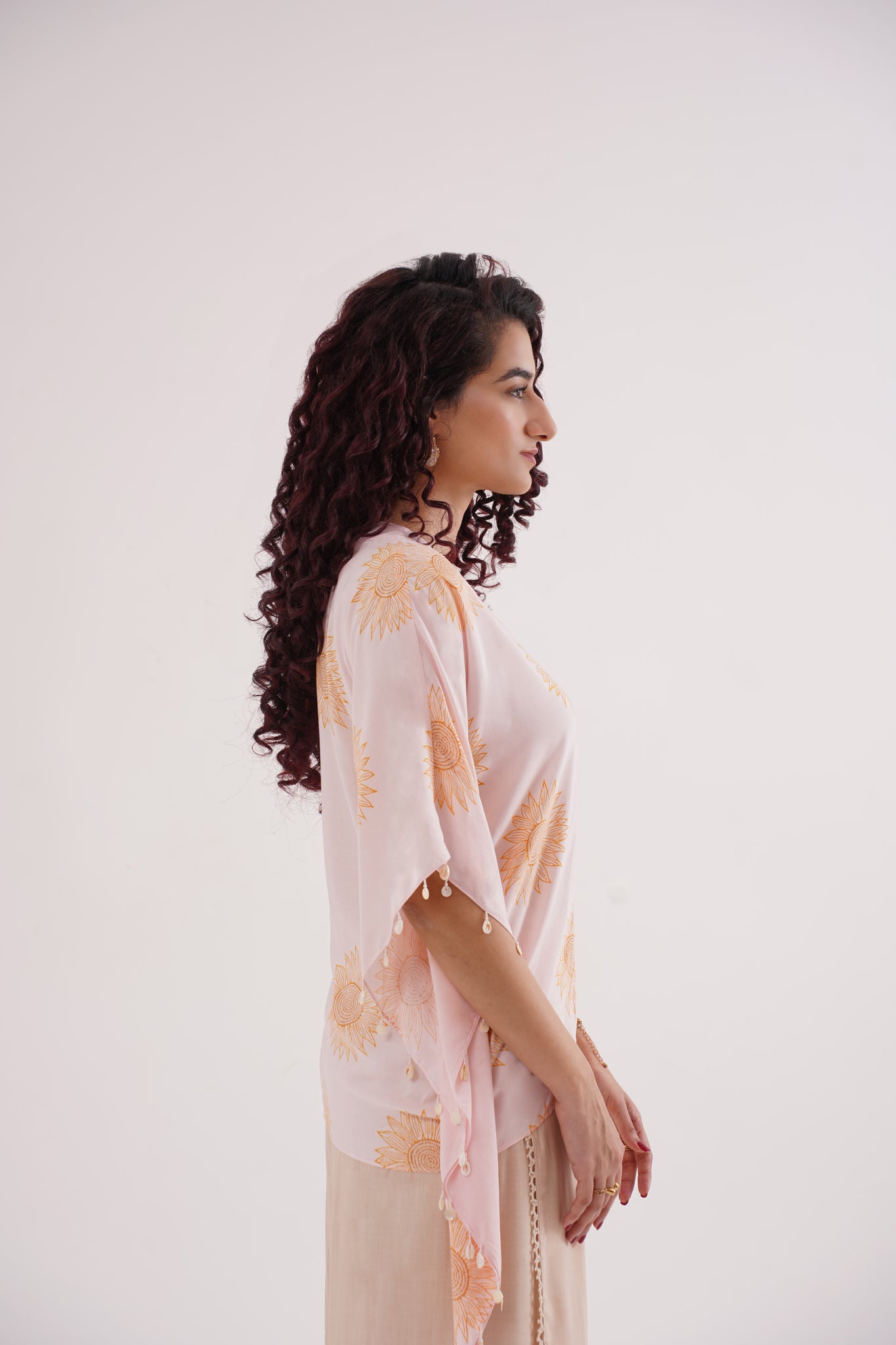 Golden petals kaftan co-ord