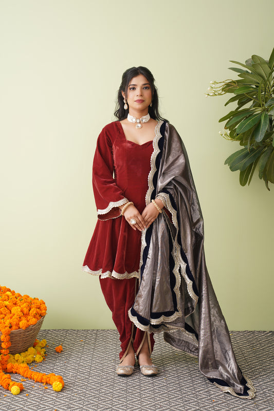 Jhoomar short anarkali