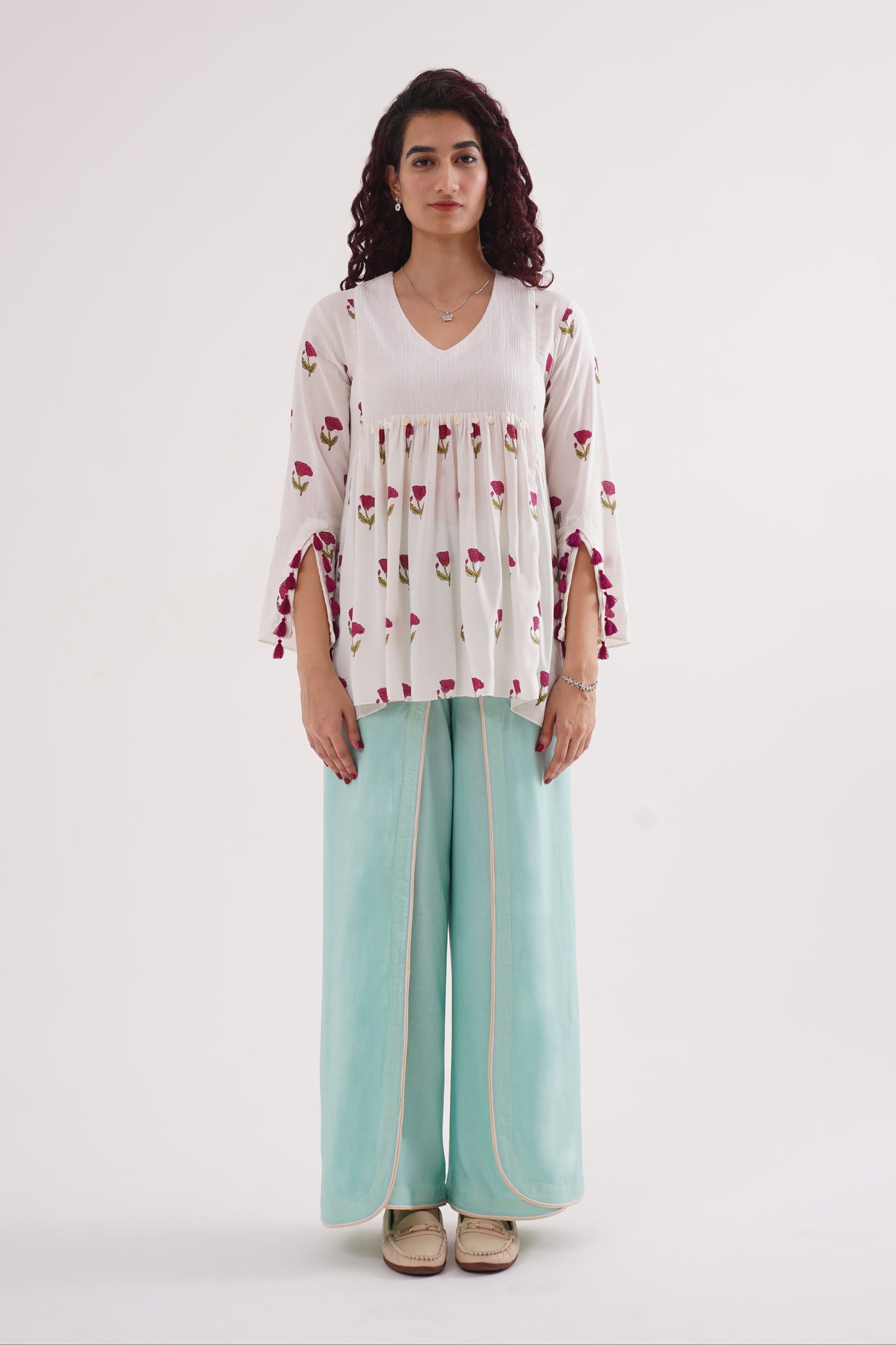 floral hush wrap pants co-ord