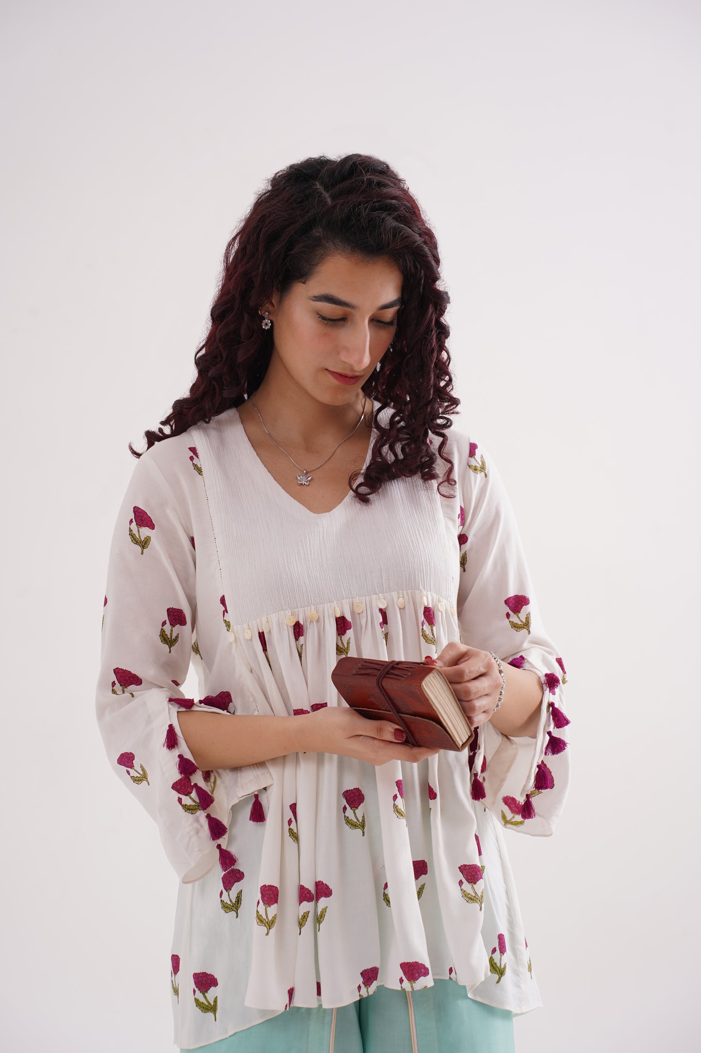 floral hush wrap pants co-ord